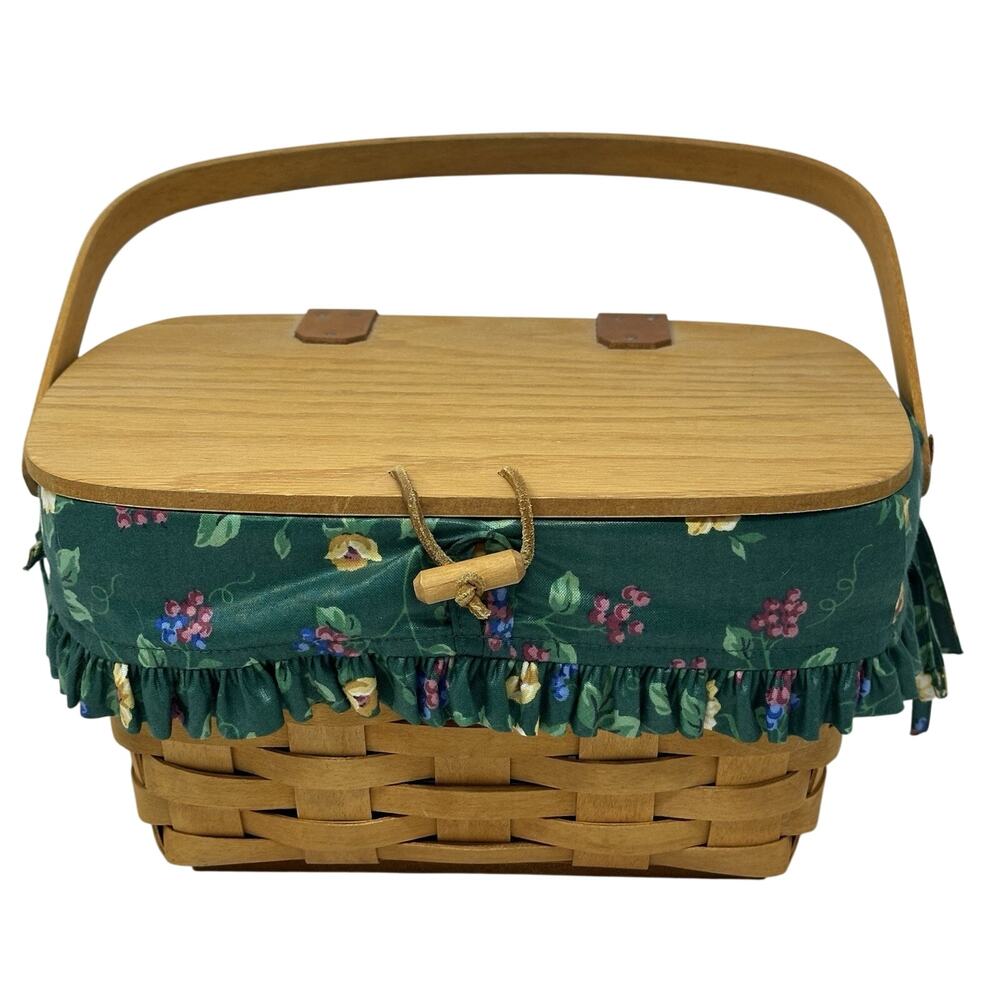 Longaberger 1997 Lunch Box with Two Cloth Liners